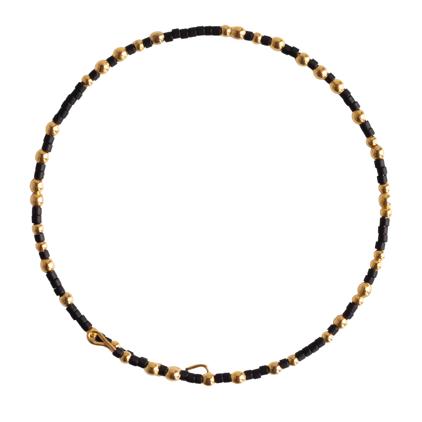 Confetti Beaded Bangle-Black, Adjustable Stackable Bracelets