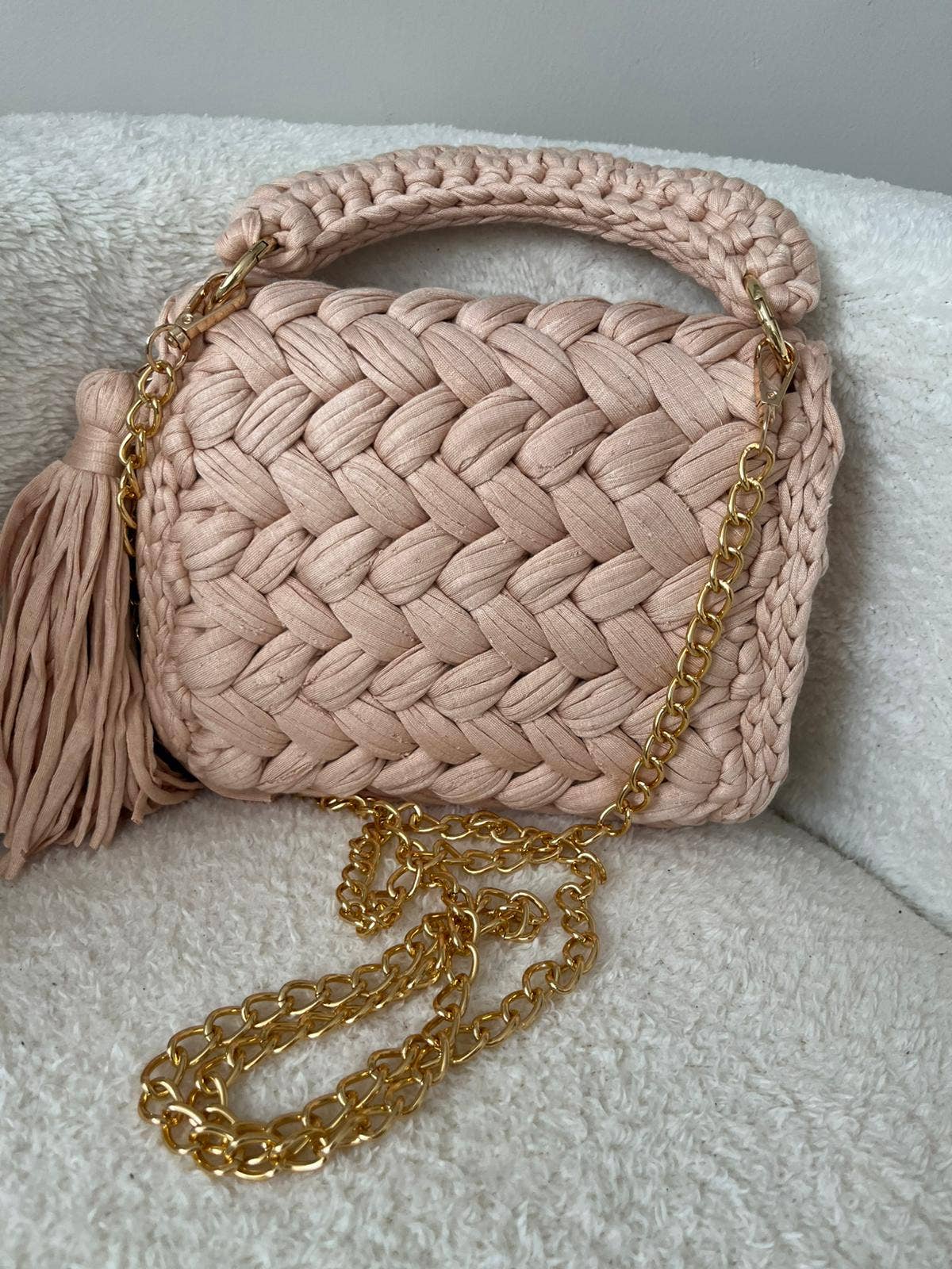 HANDMADE CROCHET BAG - BEIGE