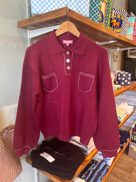 PLACKET SWEATER