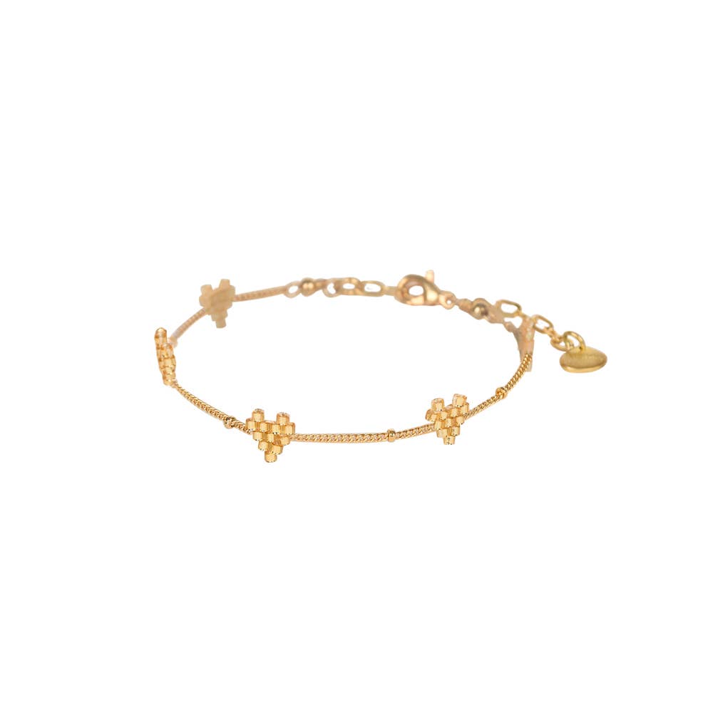 Heartsy Chain Gold Bracelet