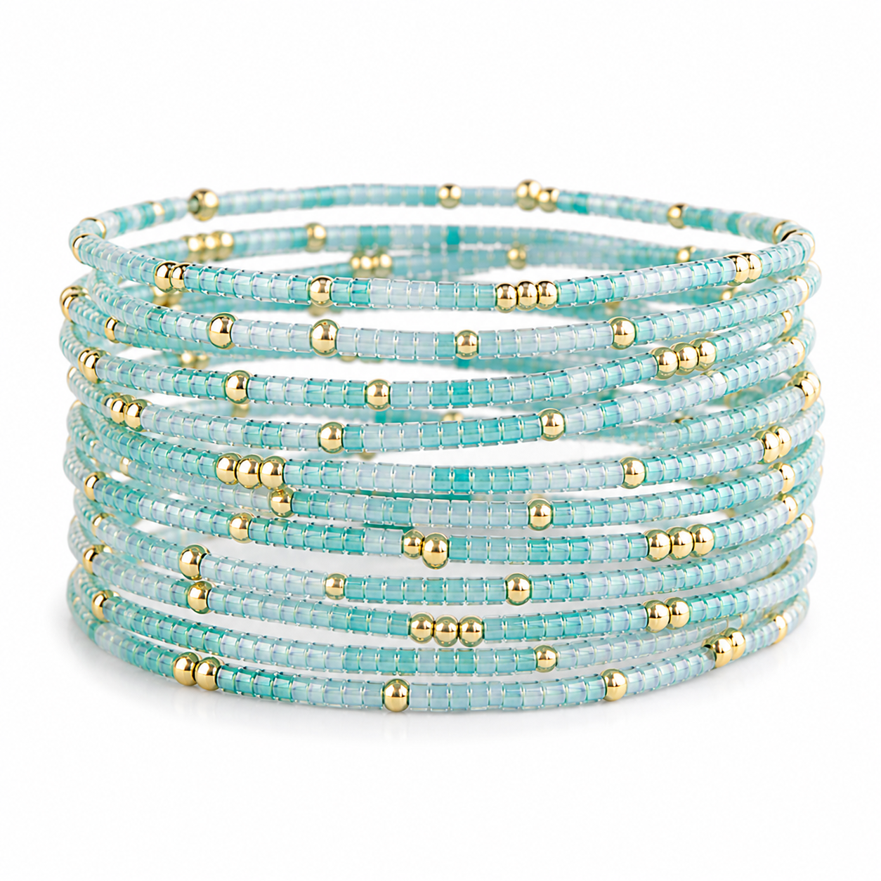 Confetti Beaded Bangle-Turquoise, Stacking Bracelets