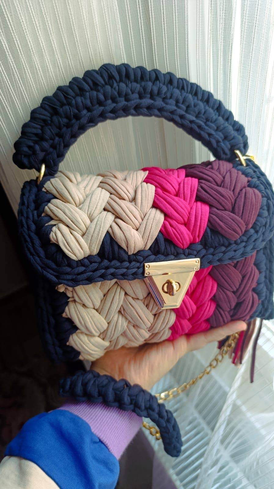 HANDMADE CROCHET BAG - HOT PINK