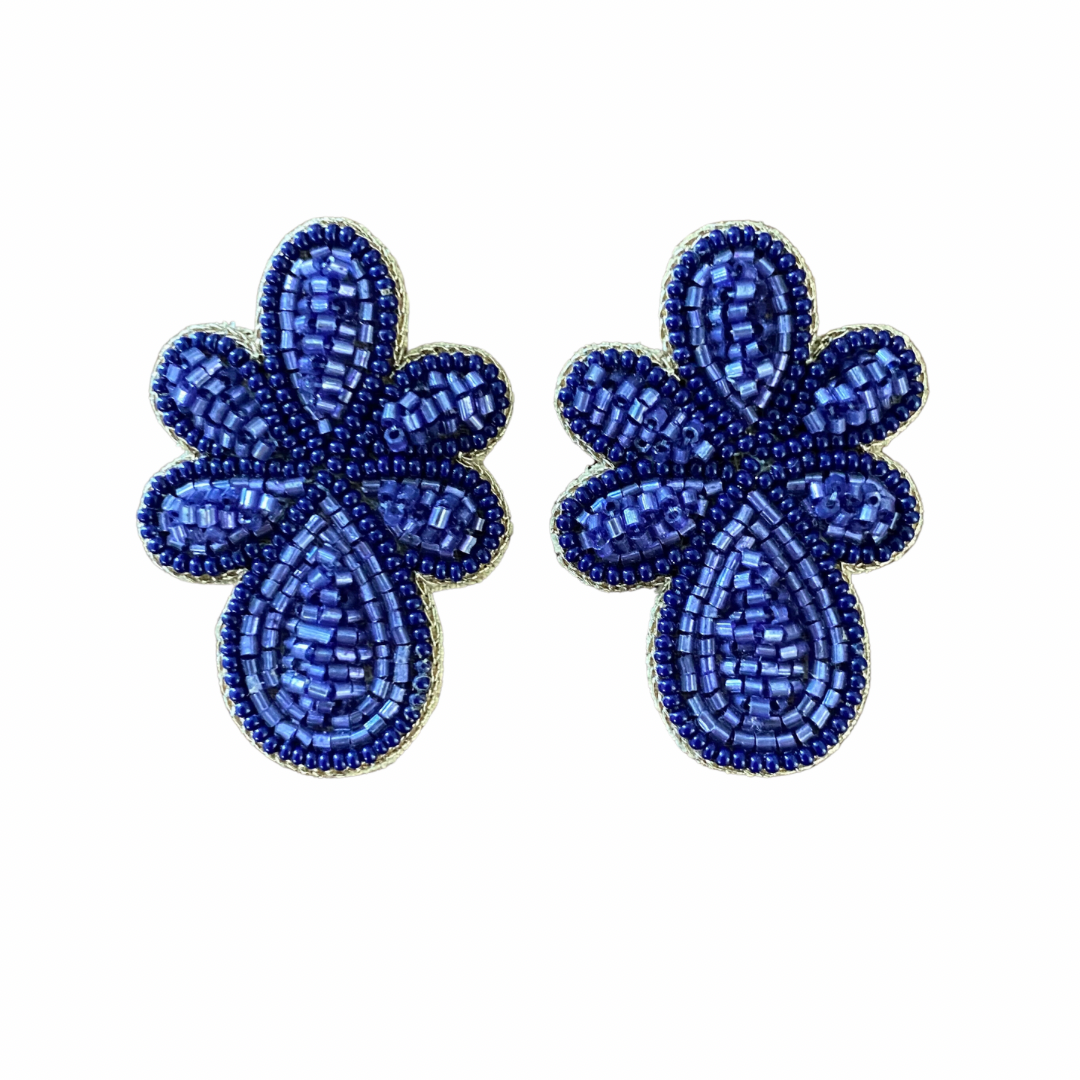 MERCER EARRINGS-NAVY