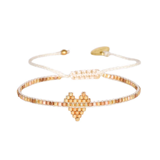 Heartsy Row Gold Bracelet