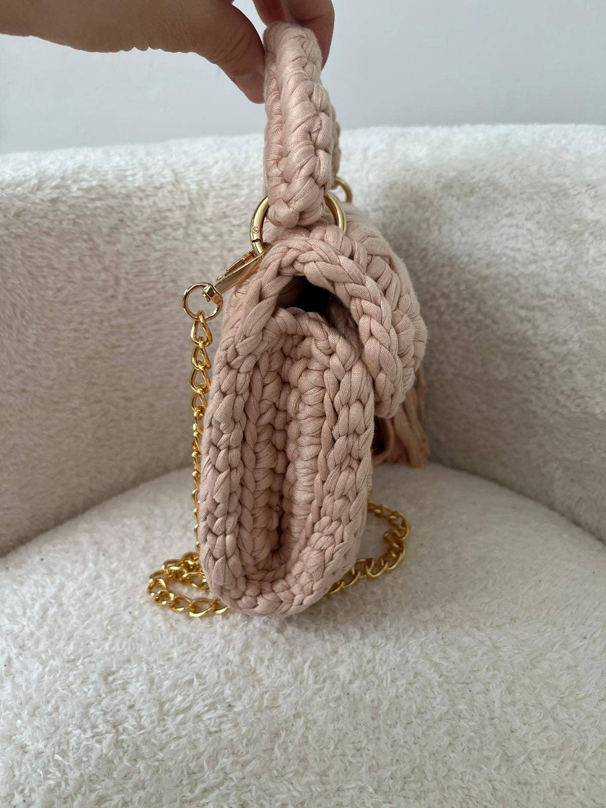 HANDMADE CROCHET BAG - BEIGE