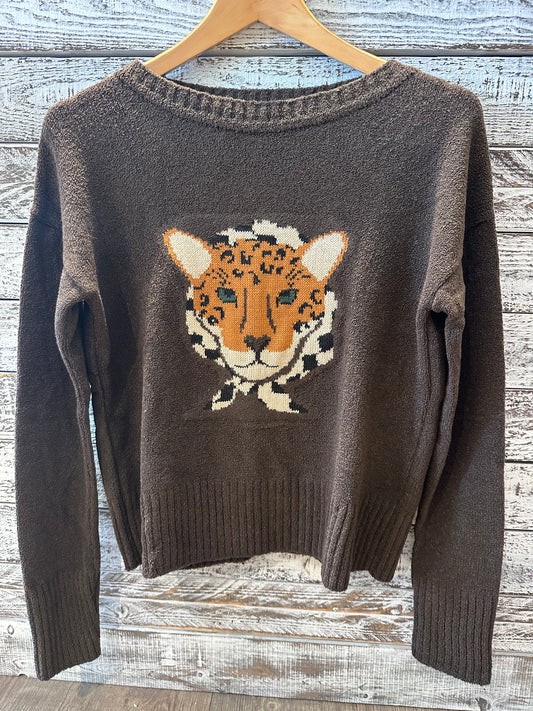 LEOPARD JACQUARD KNIT PULLOVER
