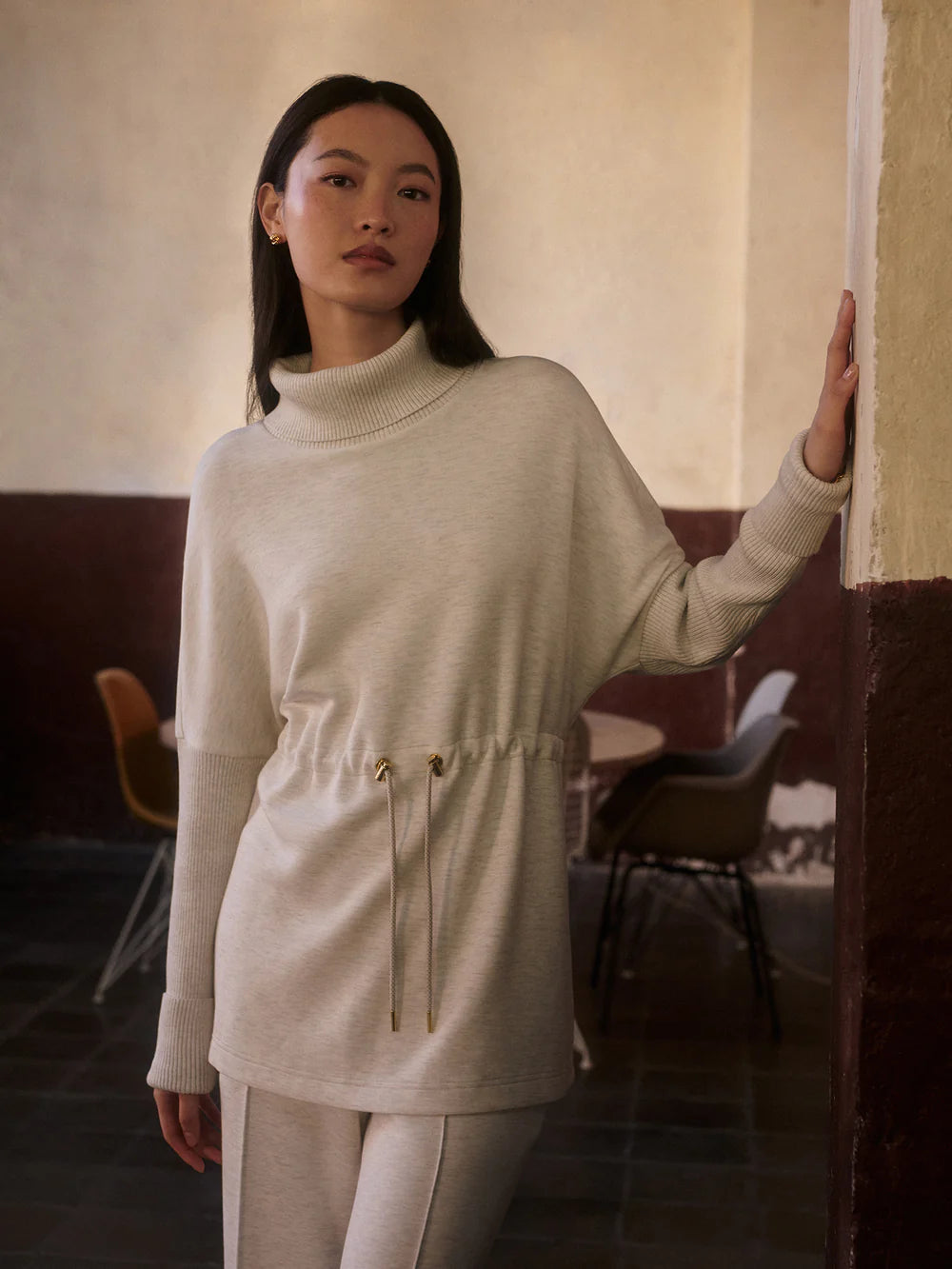 ETHEL CINCH WAIST SWEATSHIRT