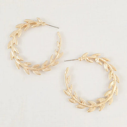 LAUREL HOOP - GOLD
