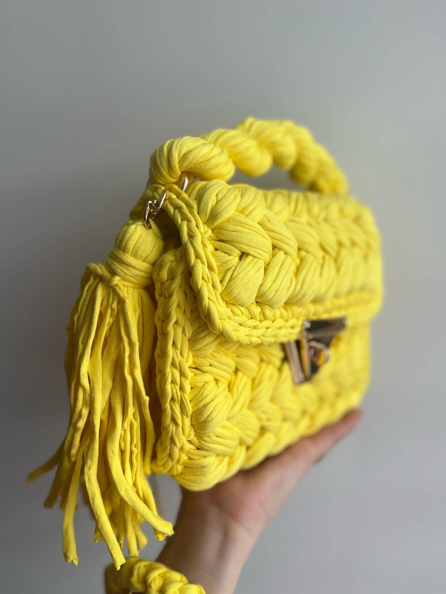 HANDMADE CROCHET BAG - YELLOW