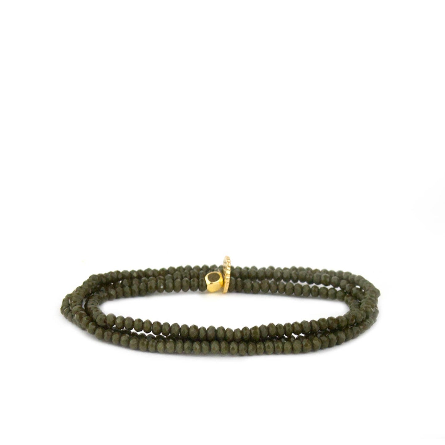 Mini stretch crystal beaded wrap bracelet