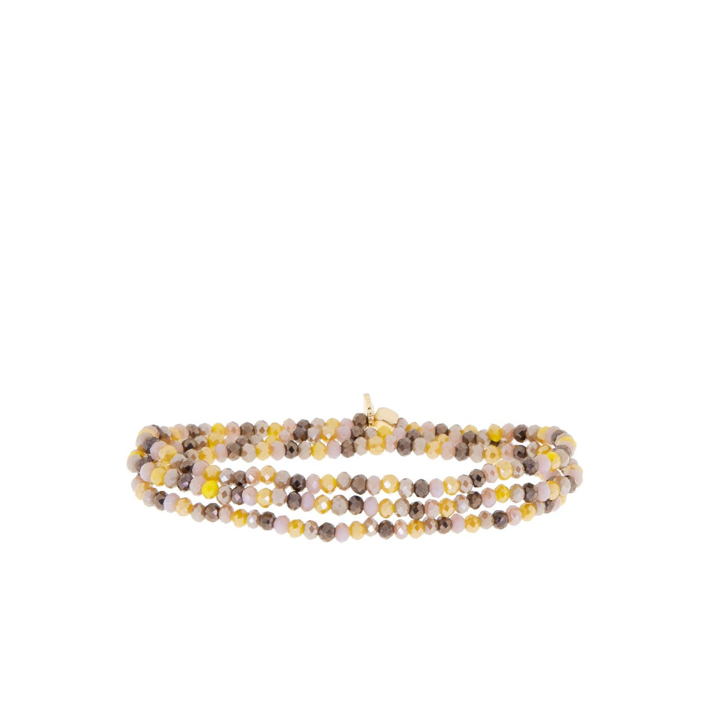 Mini stretch crystal beaded wrap bracelet