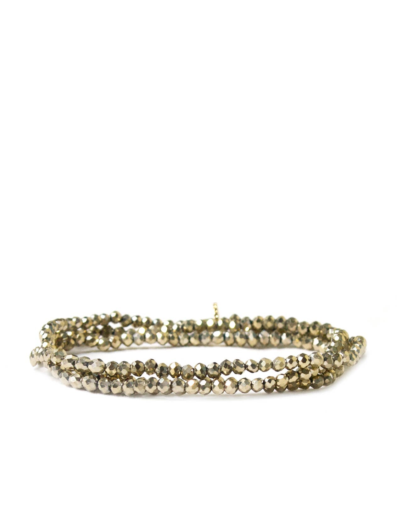 Mini stretch crystal beaded wrap bracelet