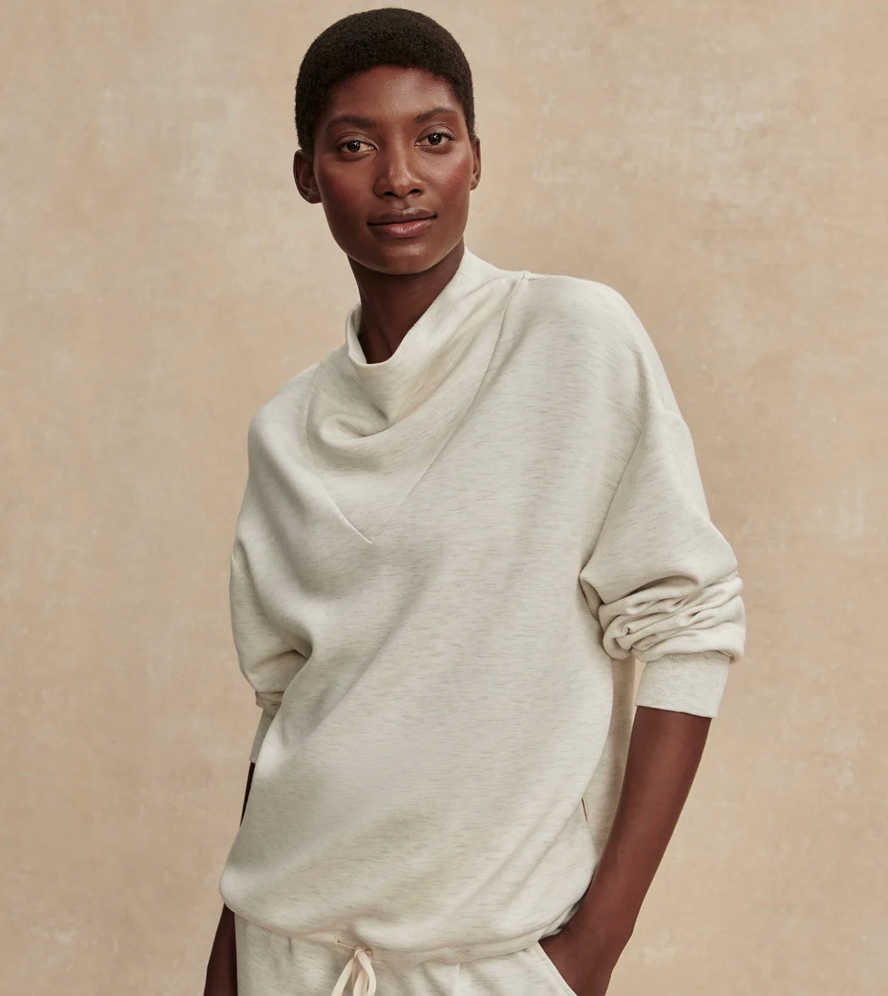 BETSY SWEATSHIRT - IVORY MARL
