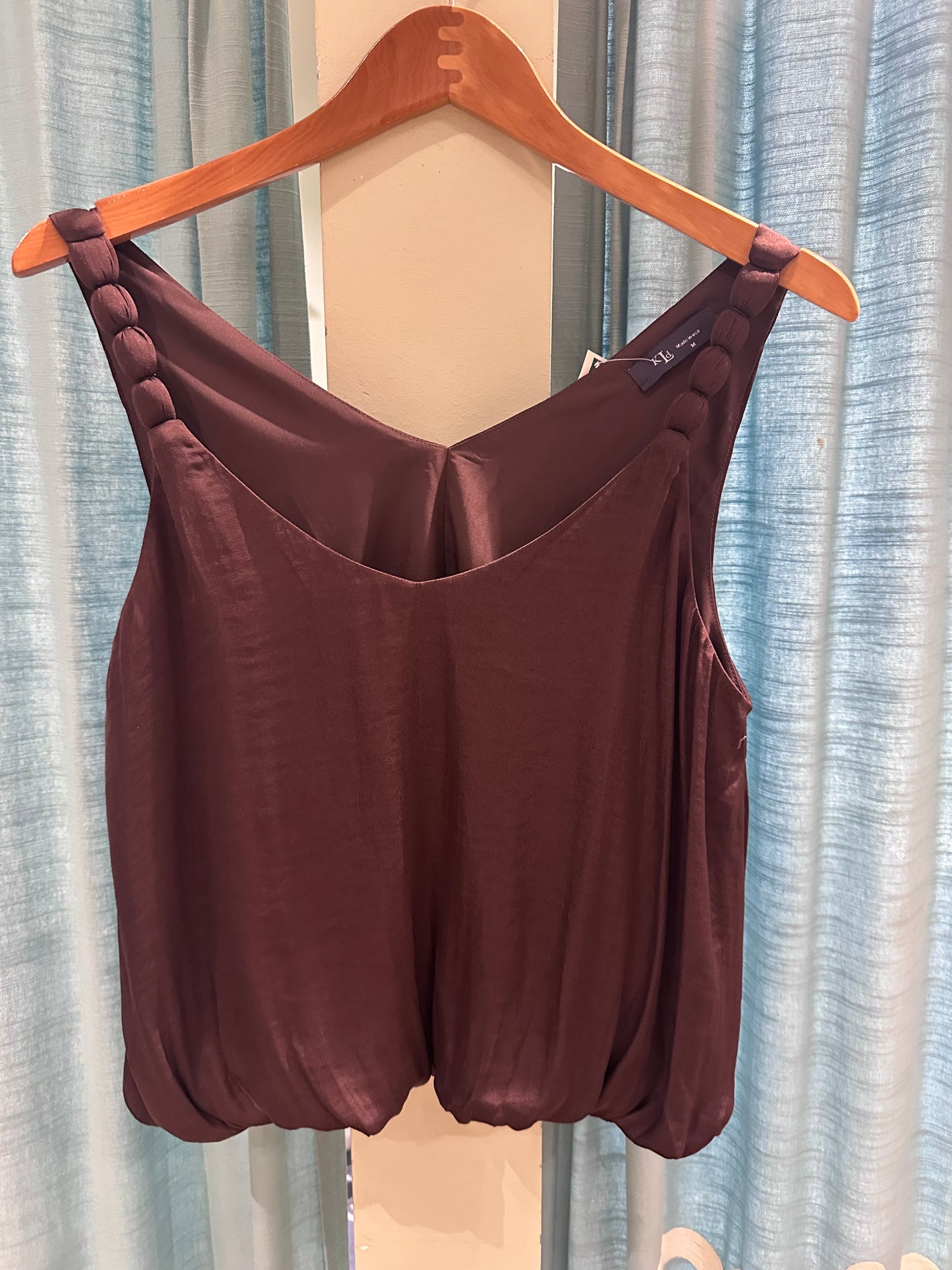 BRAIDED STRAP TANK - BROWN