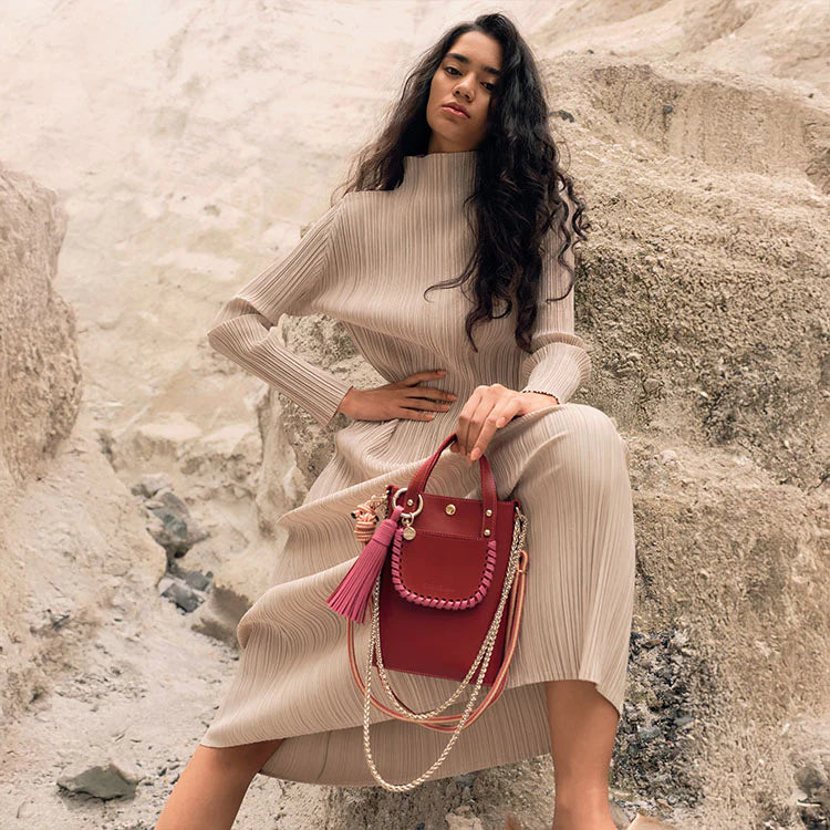 AME LEATHER BAG - TERRA BLUSH