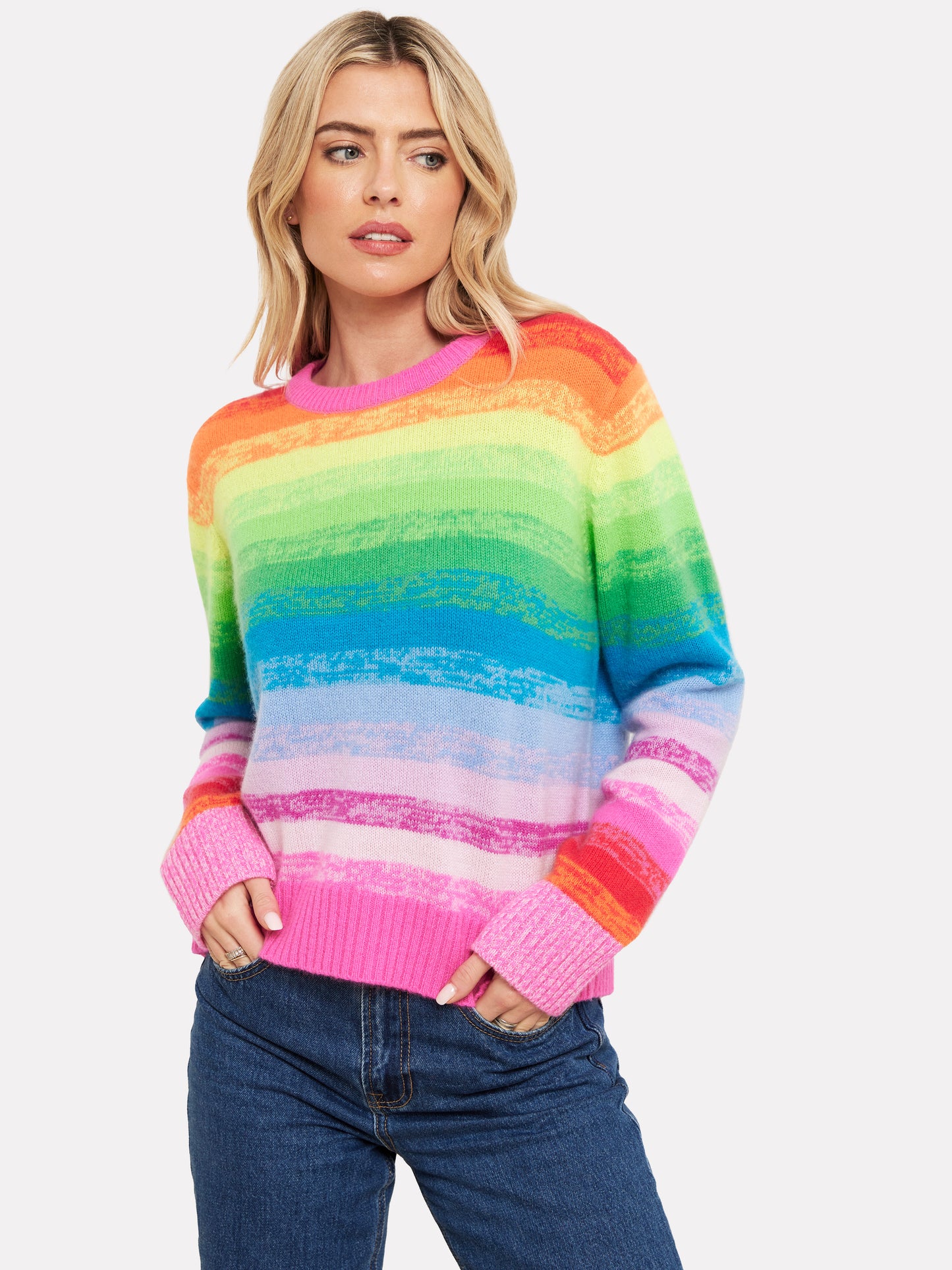 MAISIE STRIPE CREW - CANDY FLOSS