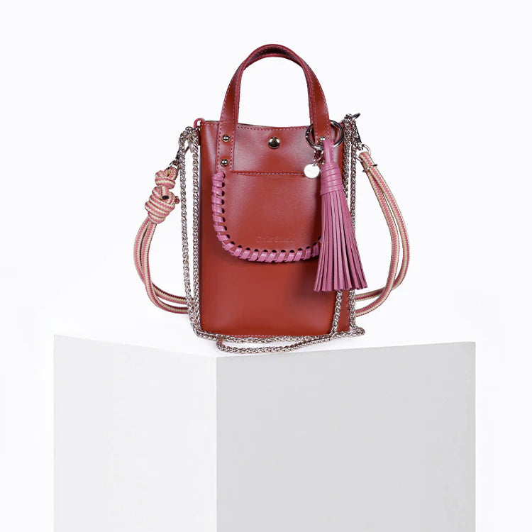 AME LEATHER BAG - TERRA BLUSH