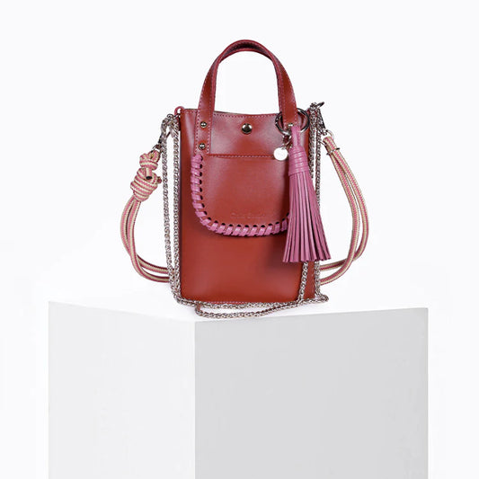 AME LEATHER BAG - TERRA BLUSH