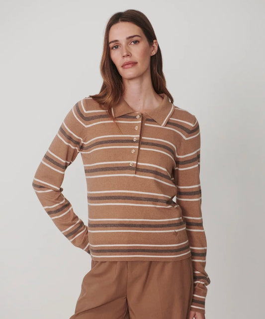 MAYRA STRIP KNIT POLO