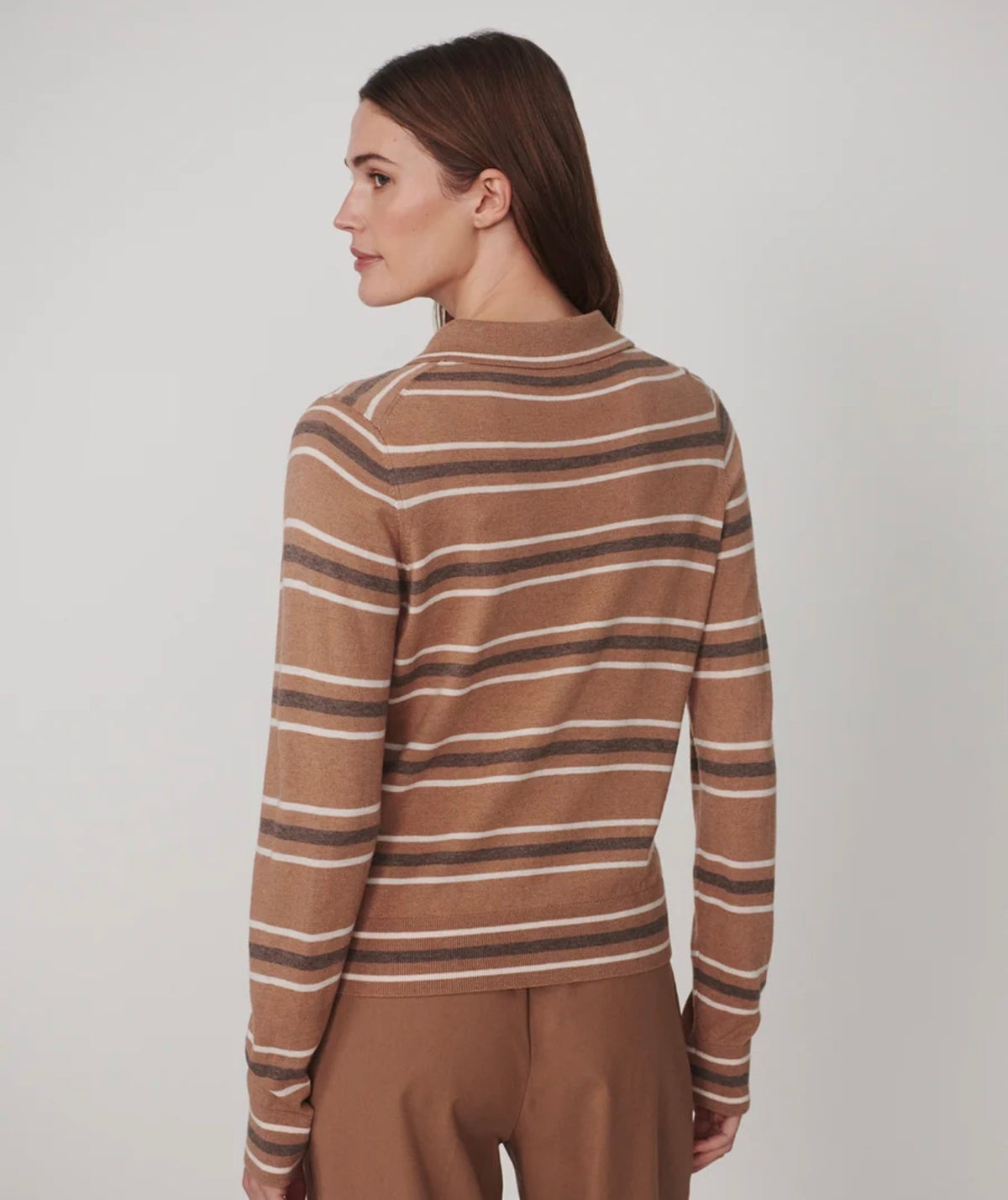 MAYRA STRIP KNIT POLO