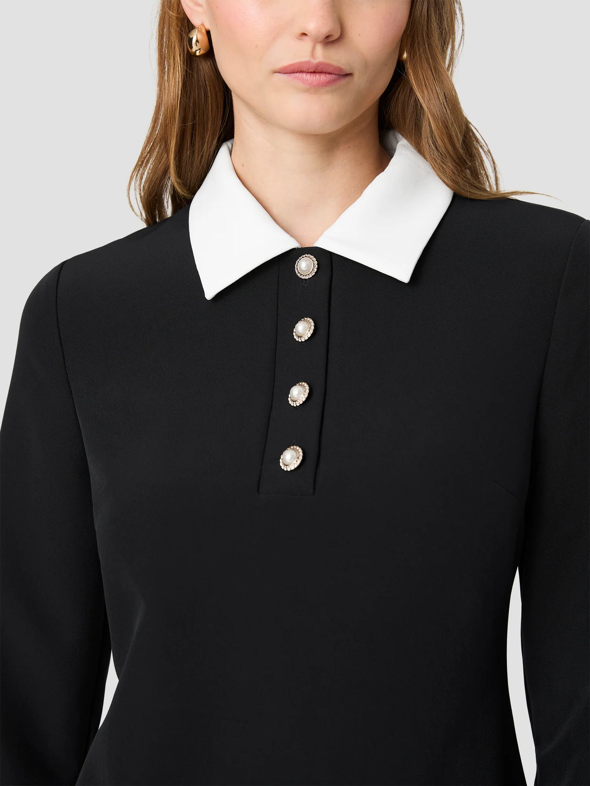 ECHO CREPE LS MINI DRESS