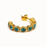 VINTAGE GEMSTONE HOOP