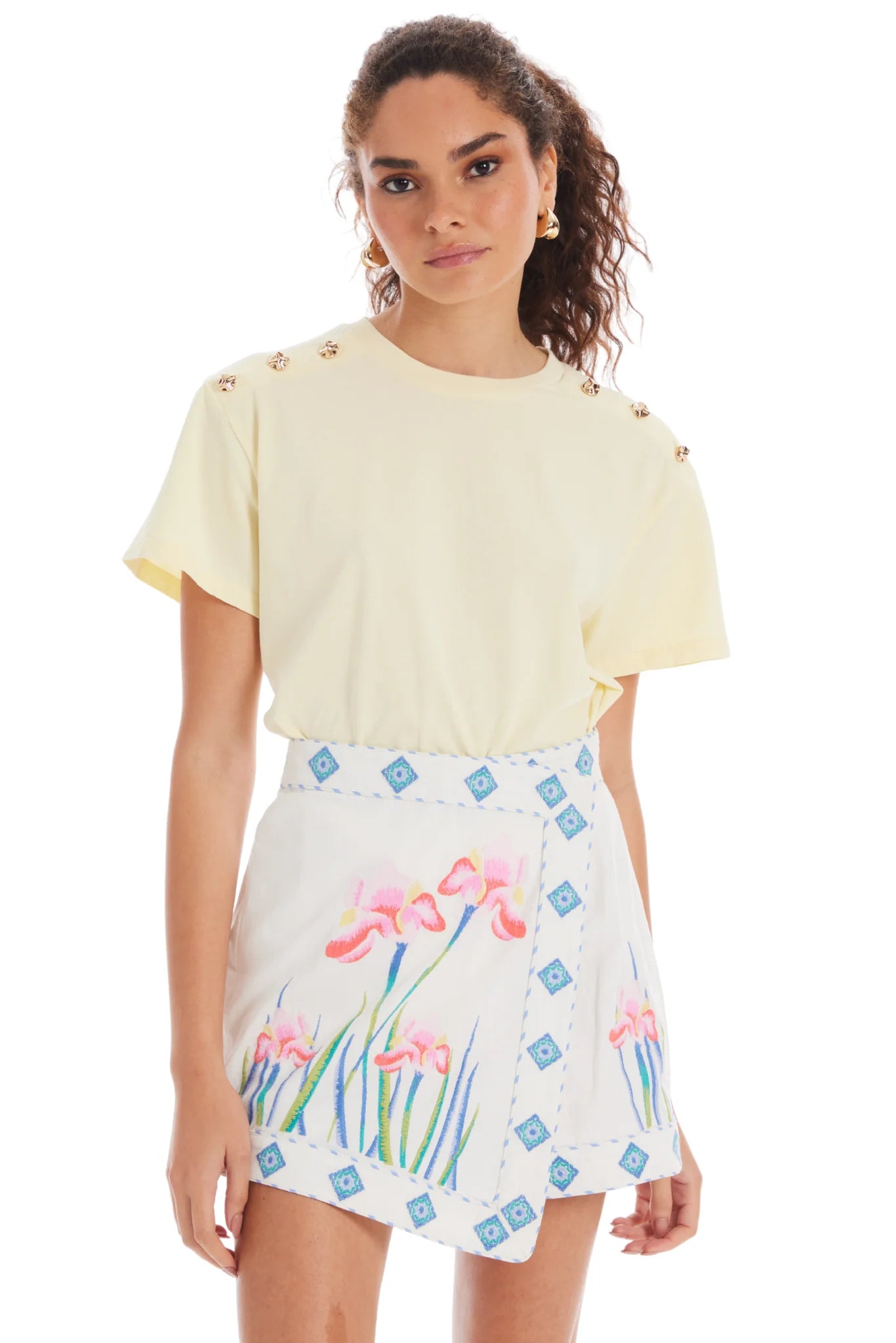 EMBROIDERED SOPHIE SKORT