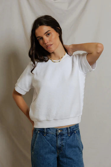 KENNEDY REVERSIBLE FLEECE SHORT SLEEVE - WHITE
