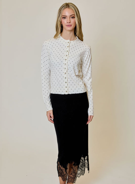 POLKA DOT CARDI