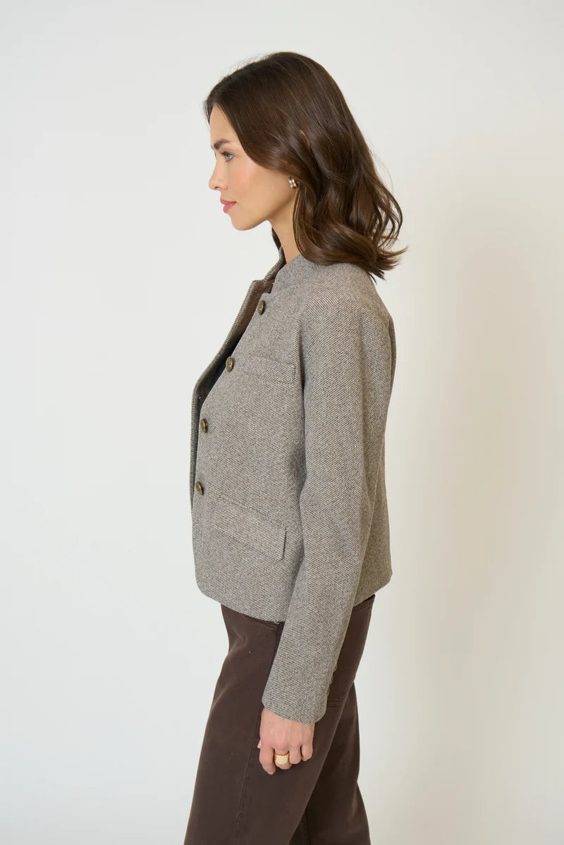 HALSEY MANDARIN COLLAR JACKET