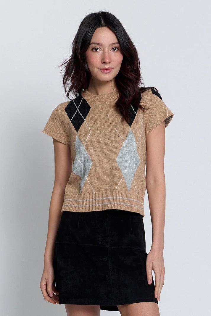 ASTRID ARGYLE TEE SWEATER