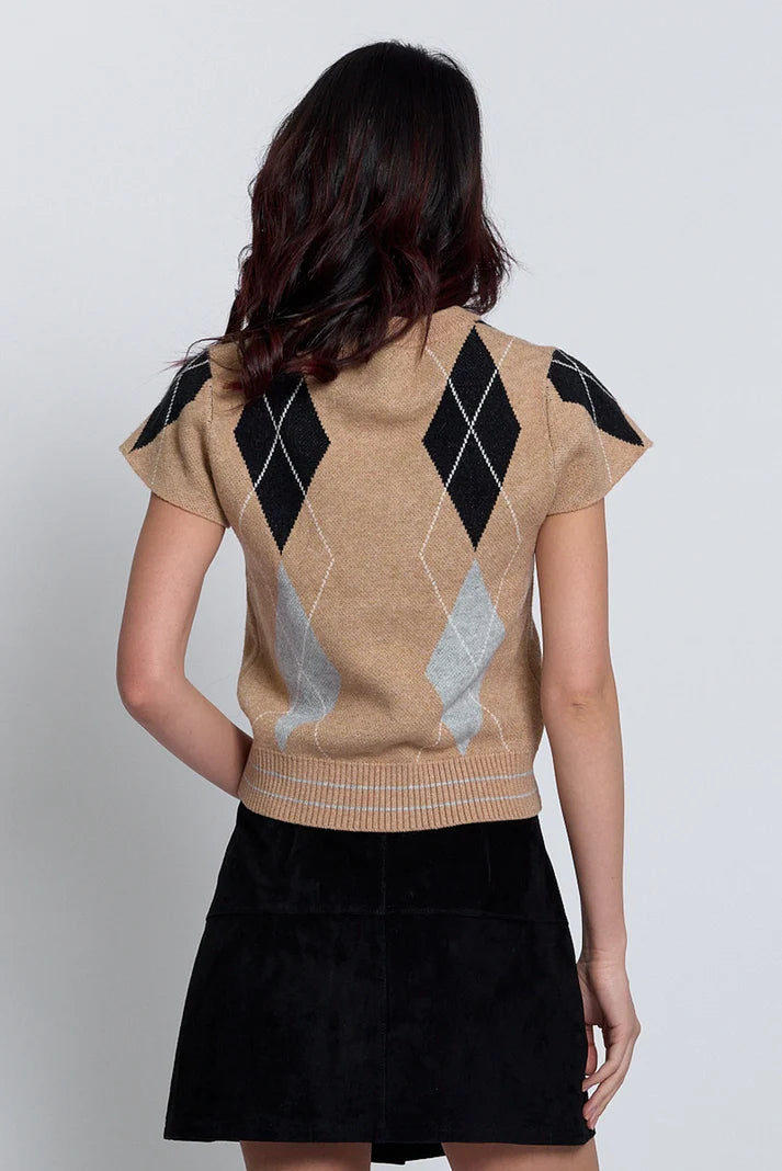ASTRID ARGYLE TEE SWEATER