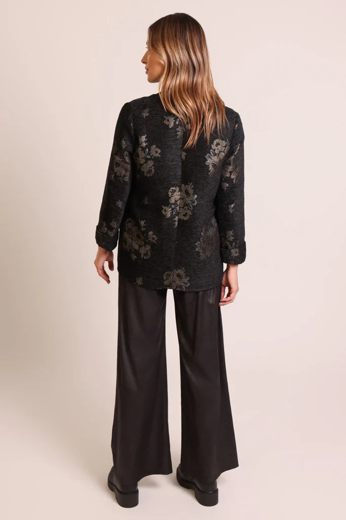 BOYFRIEND JACKET - SILVER FLORAL