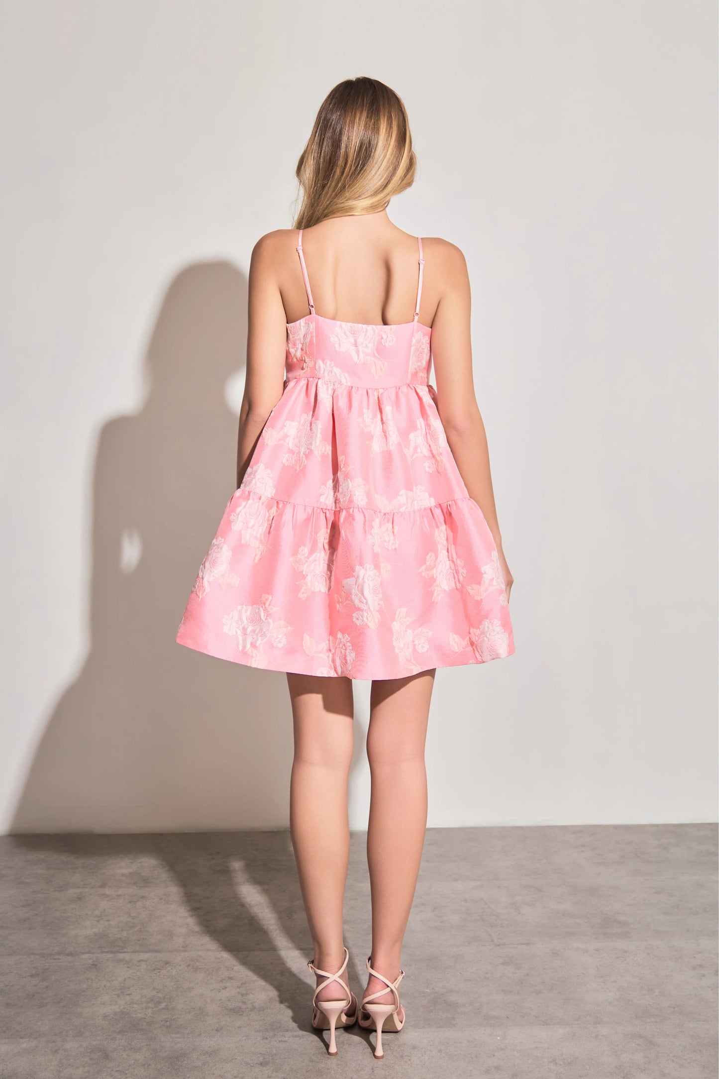 PINK PRINTED DRESS - CORAL