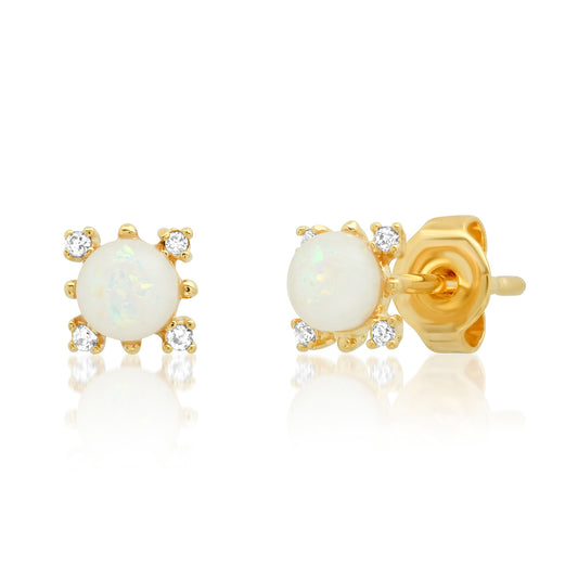 OPAL STUD CZ ACCENTS