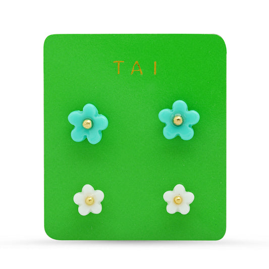 SET OF 2 FLOWER STUDS