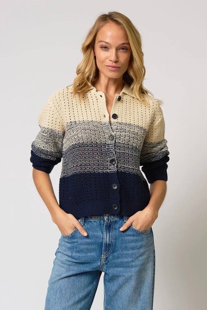 JACY GRADIENT CROCHET CARDIGAN