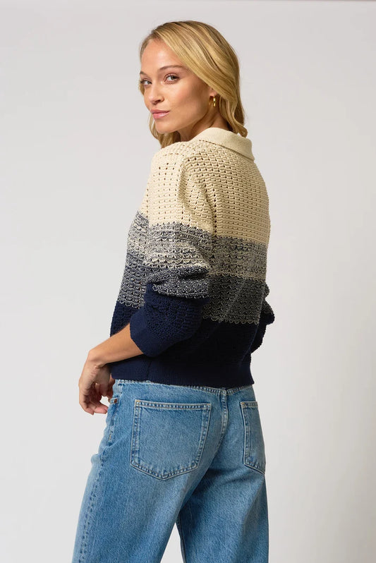 JACY GRADIENT CROCHET CARDIGAN