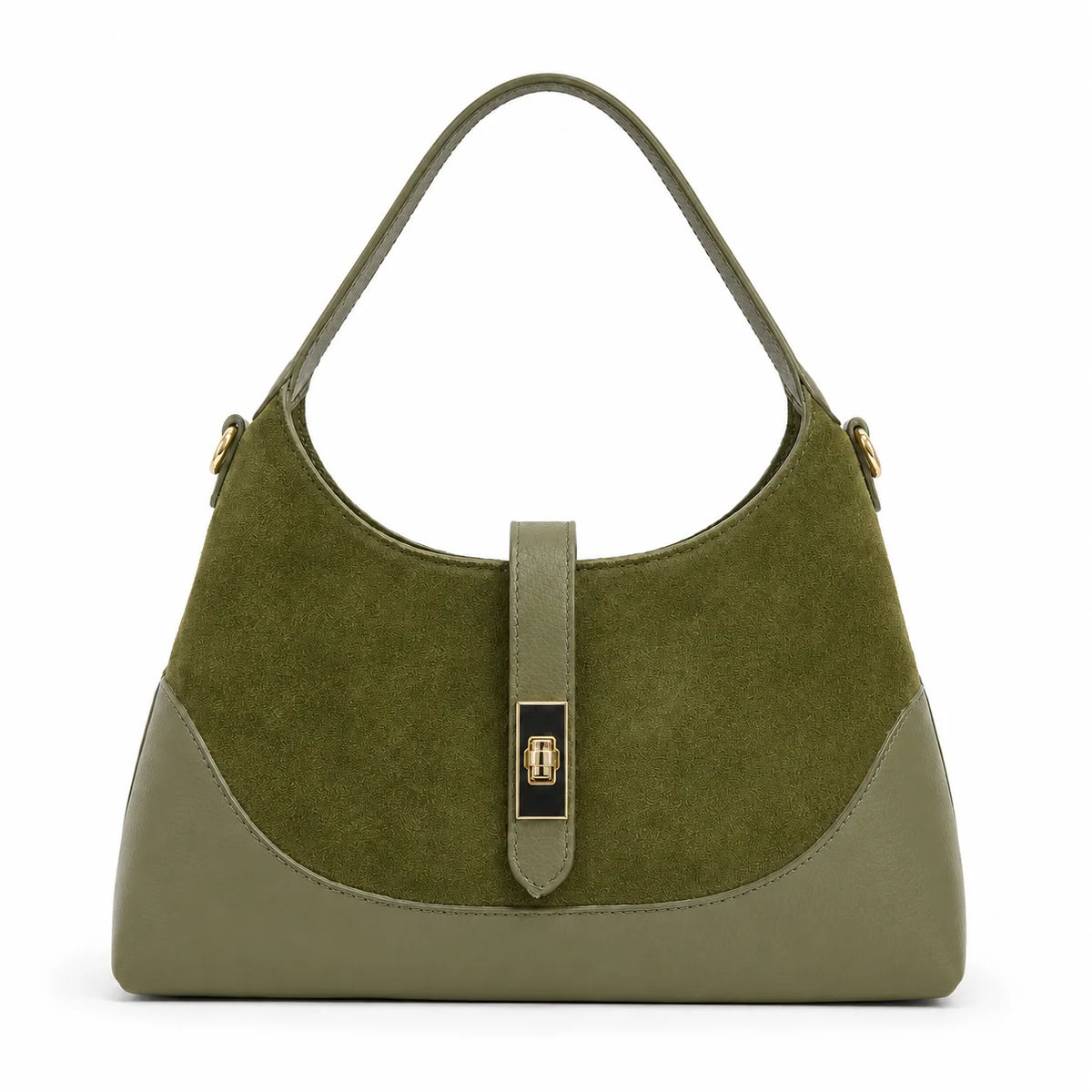 LEATHER & SUEDE SHOULDER BAG
