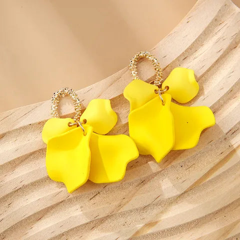 FRENCH LINK PETAL EARRINGS