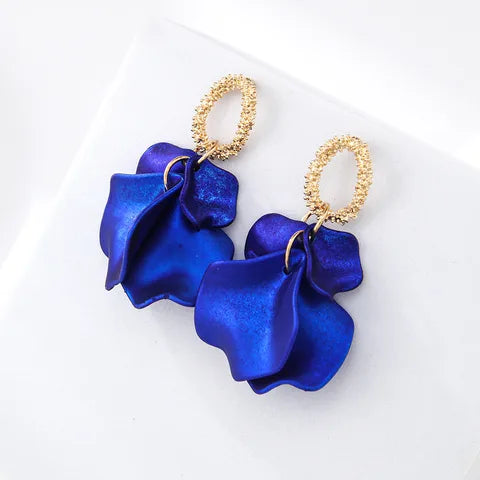 FRENCH LINK PETAL EARRINGS
