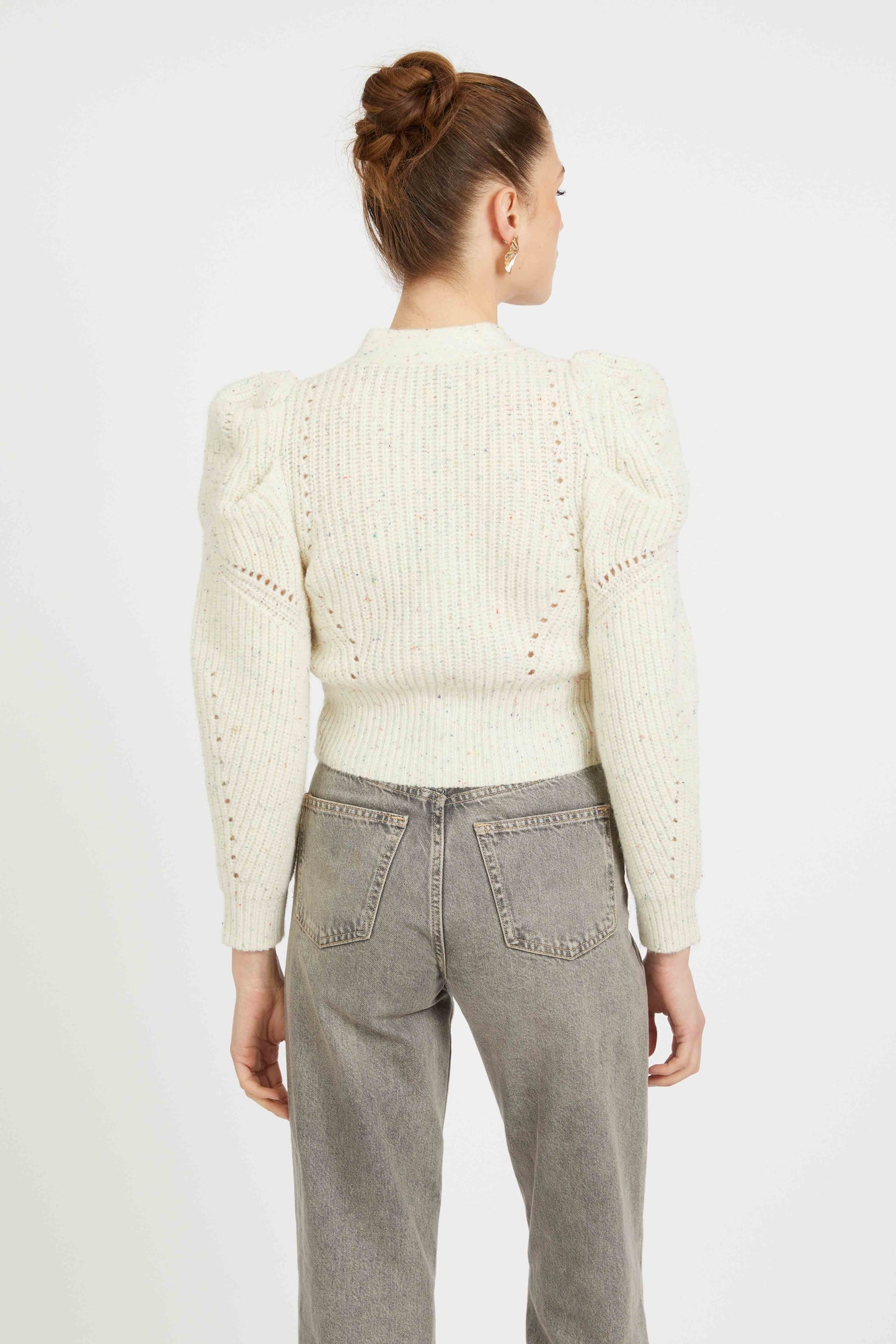AUDRA SWEATER- WHITE/GRAY