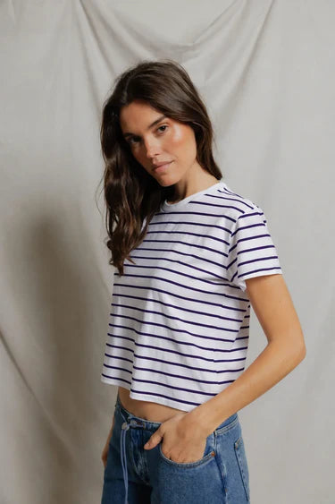 EVERETT CREW NECK- UV STRIPE