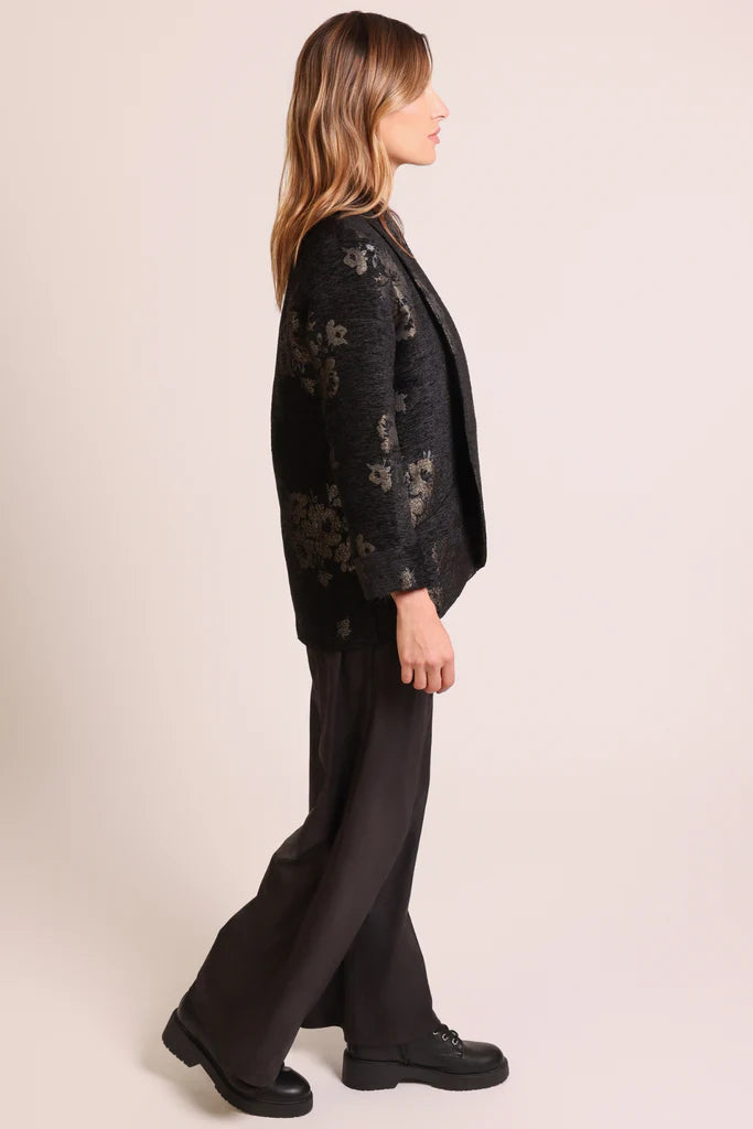 BOYFRIEND JACKET - SILVER FLORAL