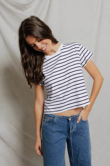 EVERETT CREW NECK- UV STRIPE