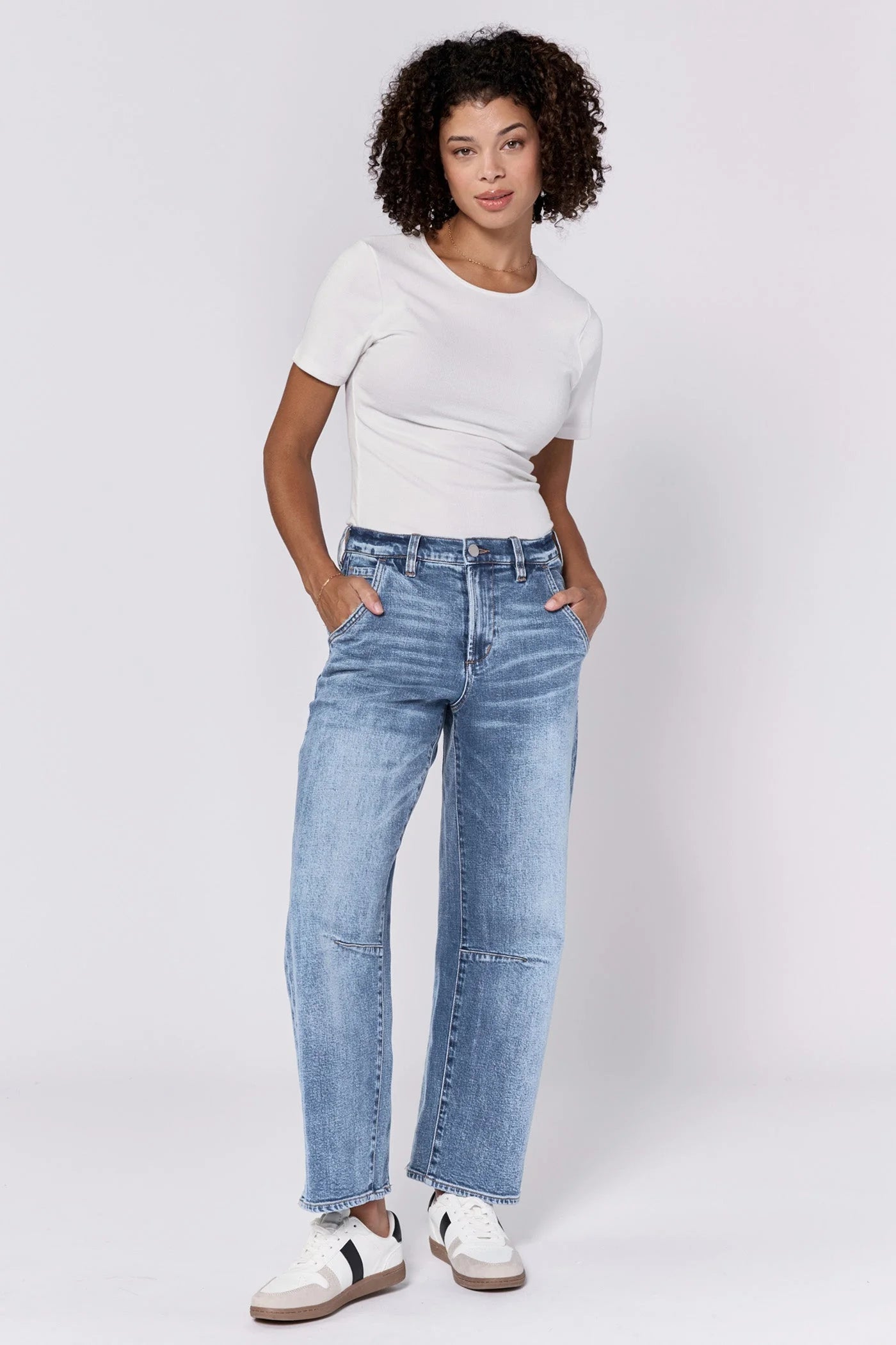 LASSO BARREL JEAN - WESTERN HUE