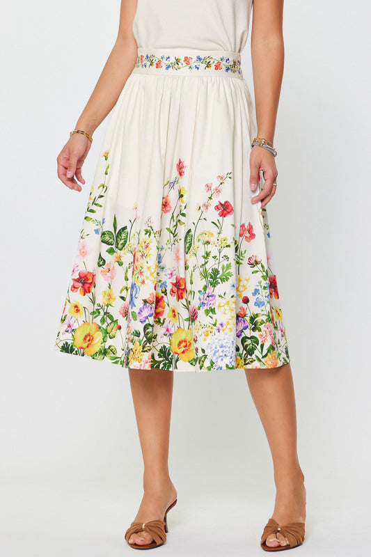 FLORAL MIDI SKIRT