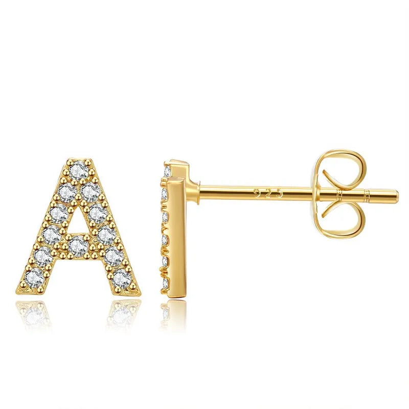 RHINESTONE INITIAL STUDS