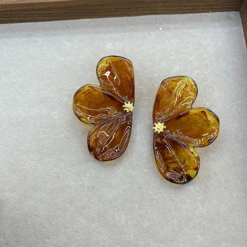 LARGE ACRYLIC FLOWER EARRING