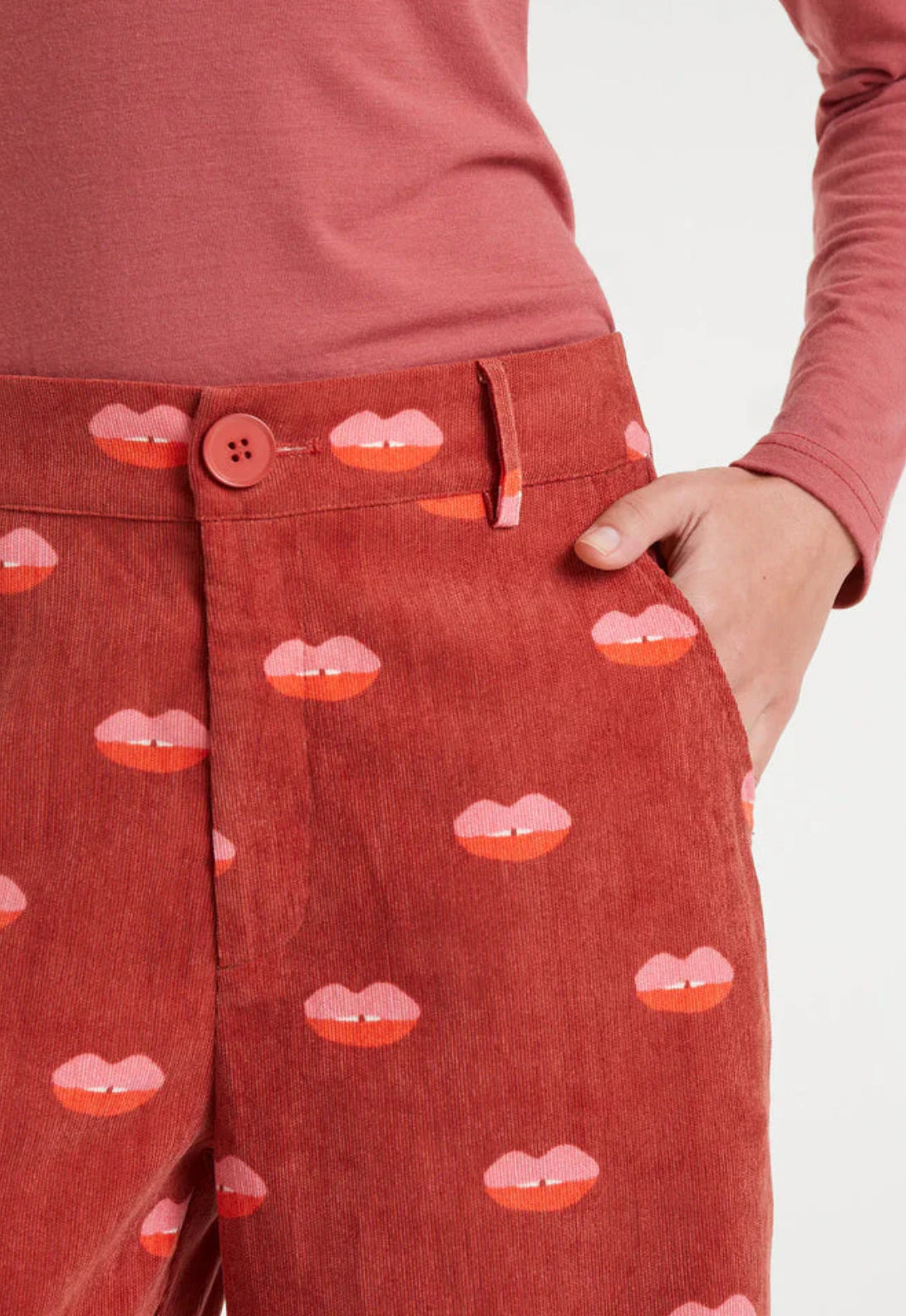 LIPS PRINT CORDUROY
